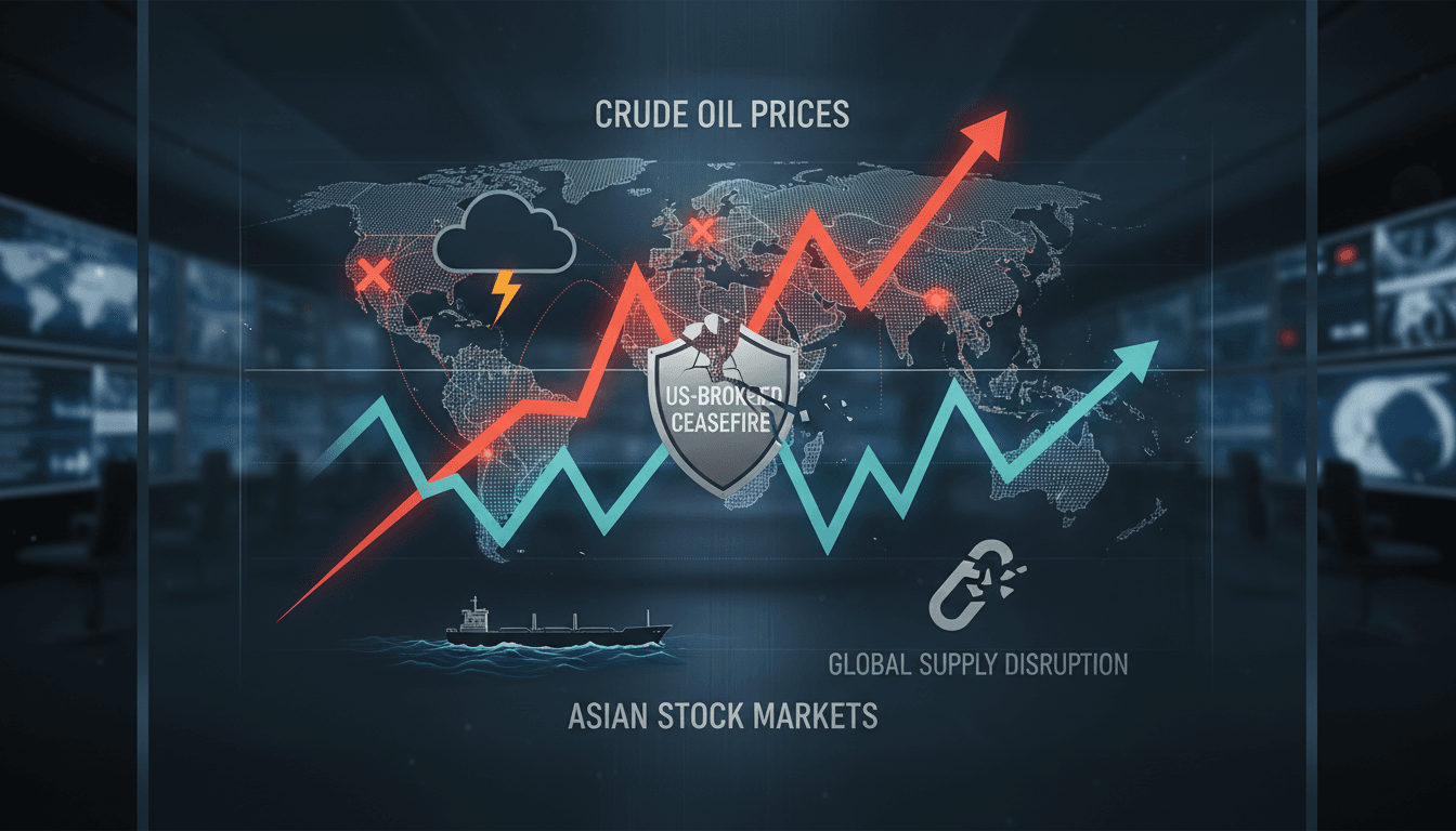 Crude oil prices surge as fears mount over US-brokered Iran ceasefire collapse