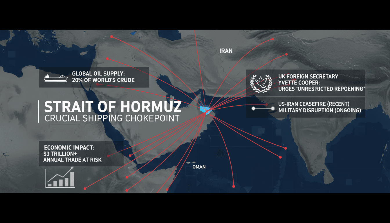 UK Foreign Secretary Calls for Unrestricted Reopening of Strait of Hormuz Amid US-Iran Ceasefire