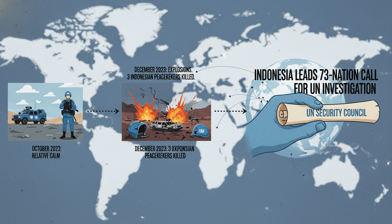 Indonesia Leads 73-Nation Call for UN Investigation into Deaths of Peacekeepers in Lebanon
