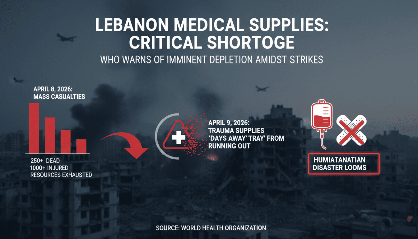 WHO Warns of Imminent Medical Supply Depletion in Lebanon Amid Israeli Strikes