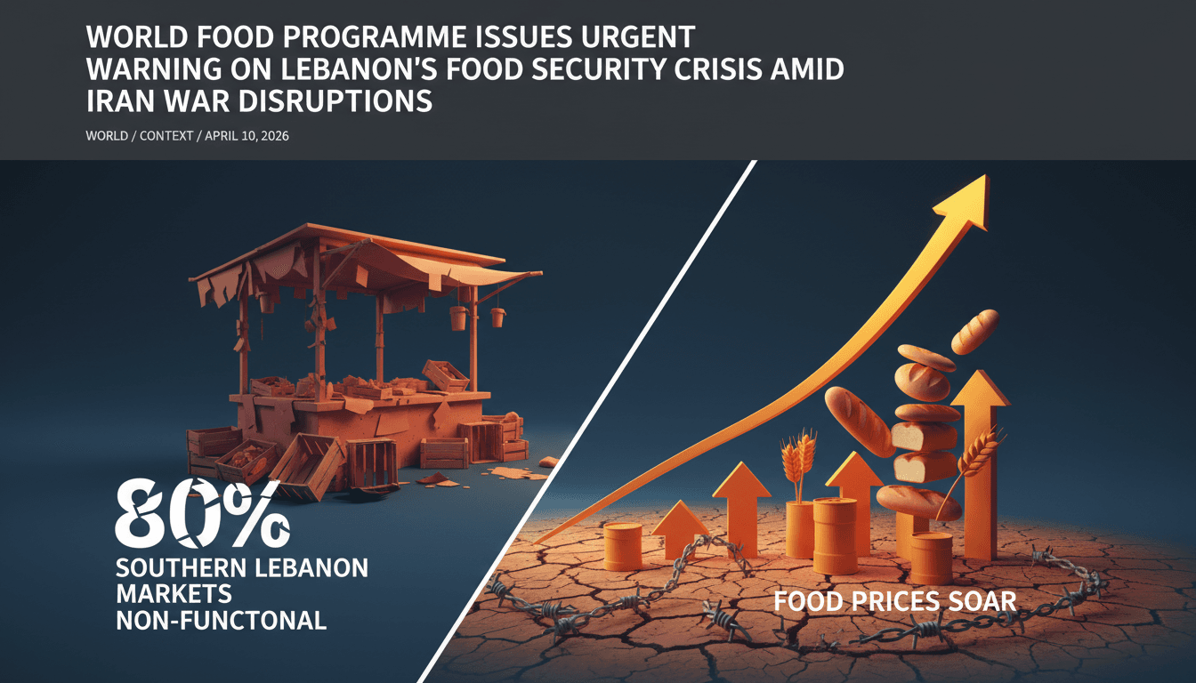 World Food Programme Issues Urgent Warning on Lebanon's Food Security Crisis Amid Iran War Disruptions