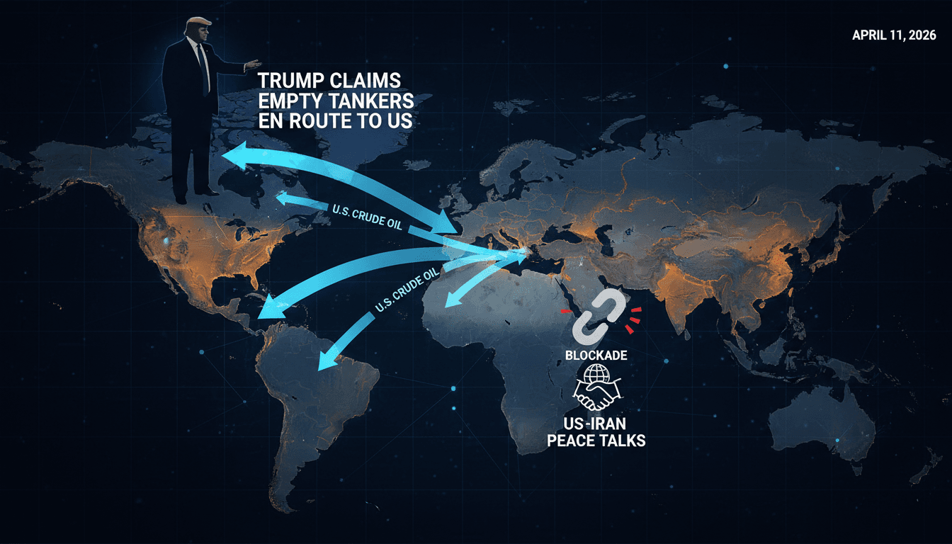 Trump Claims Empty Oil Tankers En Route to US Amid US-Iran Peace Talks