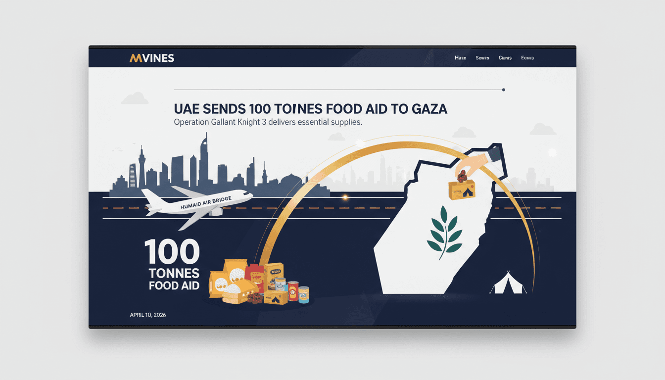 UAE Sends 100 Tonnes of Food Aid to Gaza via Humaid Air Bridge