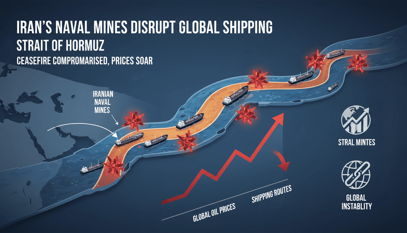 Iran's Naval Mines Disrupt Shipping in Strait of Hormuz Post-Ceasefire