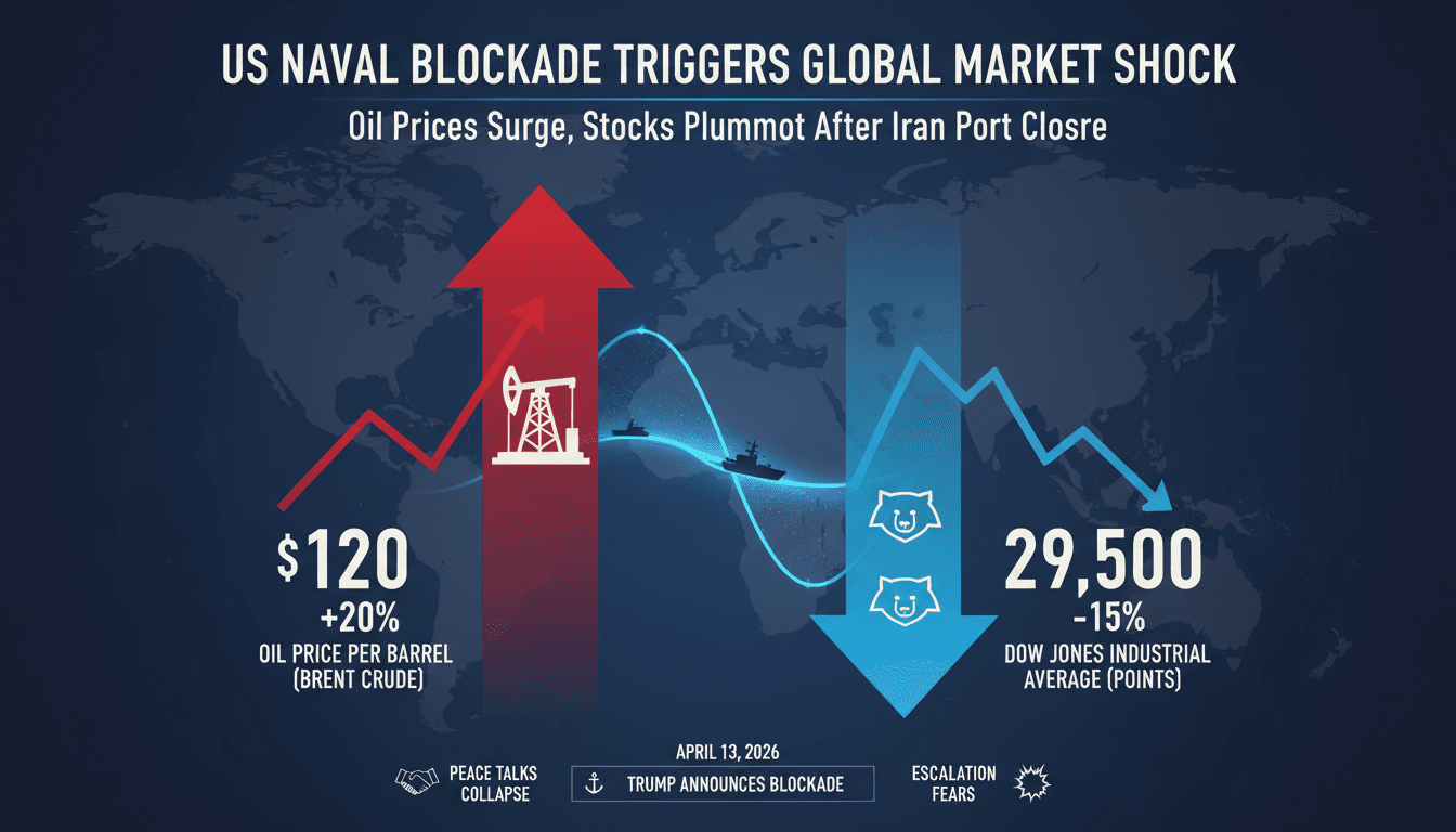 US Naval Blockade of Iranian Ports Enforces Market Declines and Oil Price Surge