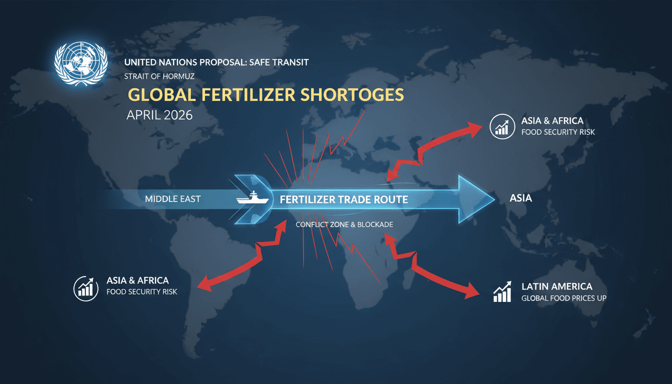 United Nations Proposes Safe Fertilizer Transit Through Strait of Hormuz Amid Ongoing Conflict