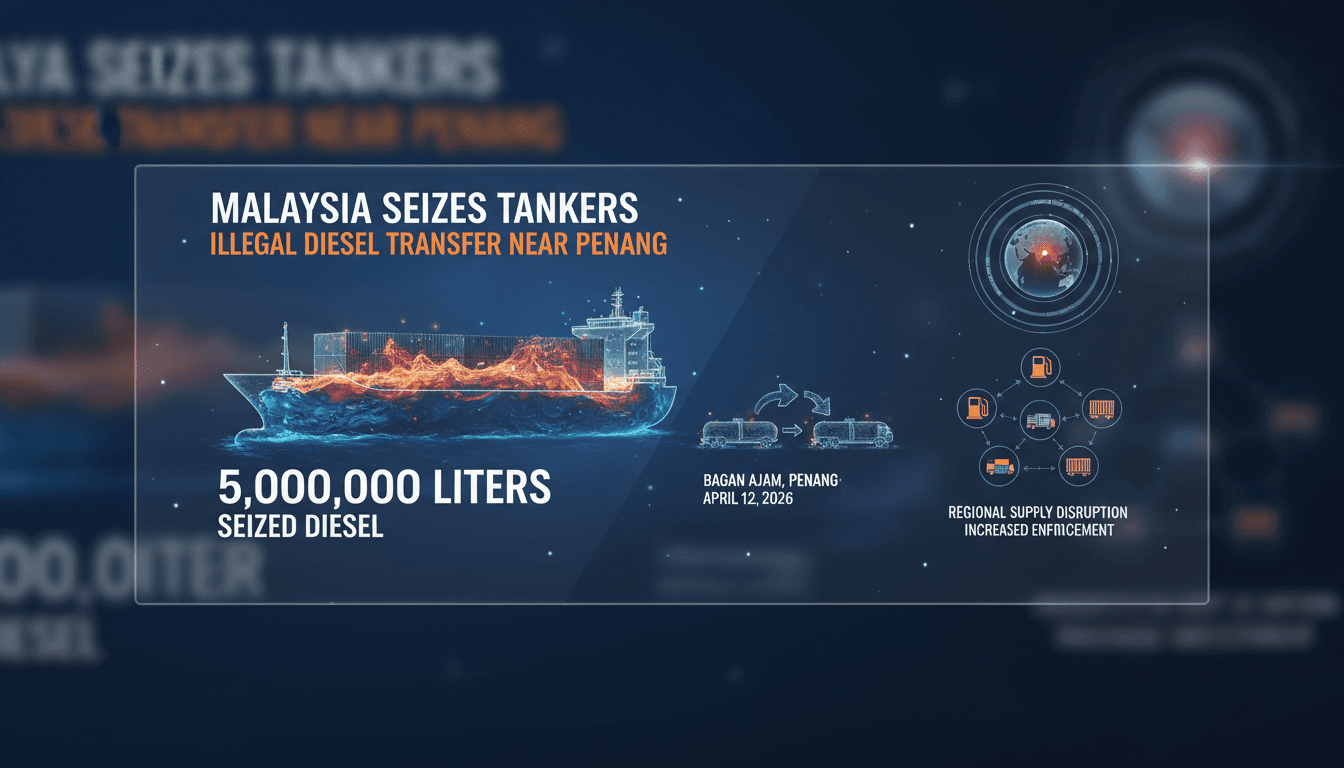 Malaysia detains two tankers for illegal diesel transfer near Penang