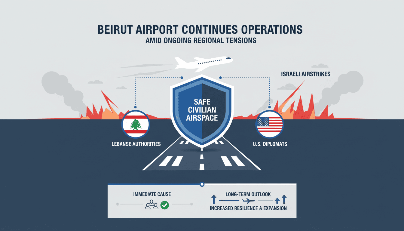 Beirut Airport Continues Operations Amid Ongoing Israeli Airstrikes