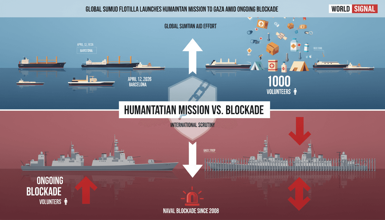 Global Sumud Flotilla Launches Humanitarian Mission to Gaza Amid Ongoing Blockade