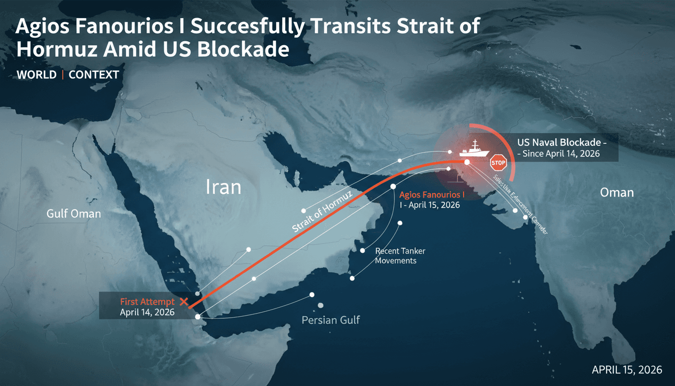 Agios Fanourios I Successfully Transits Strait of Hormuz Amid US Blockade