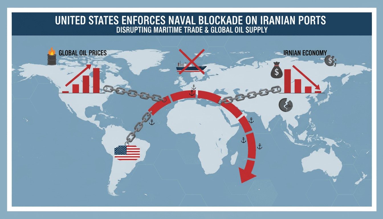 United States Enforces Naval Blockade on Iranian Ports Disrupting Maritime Trade