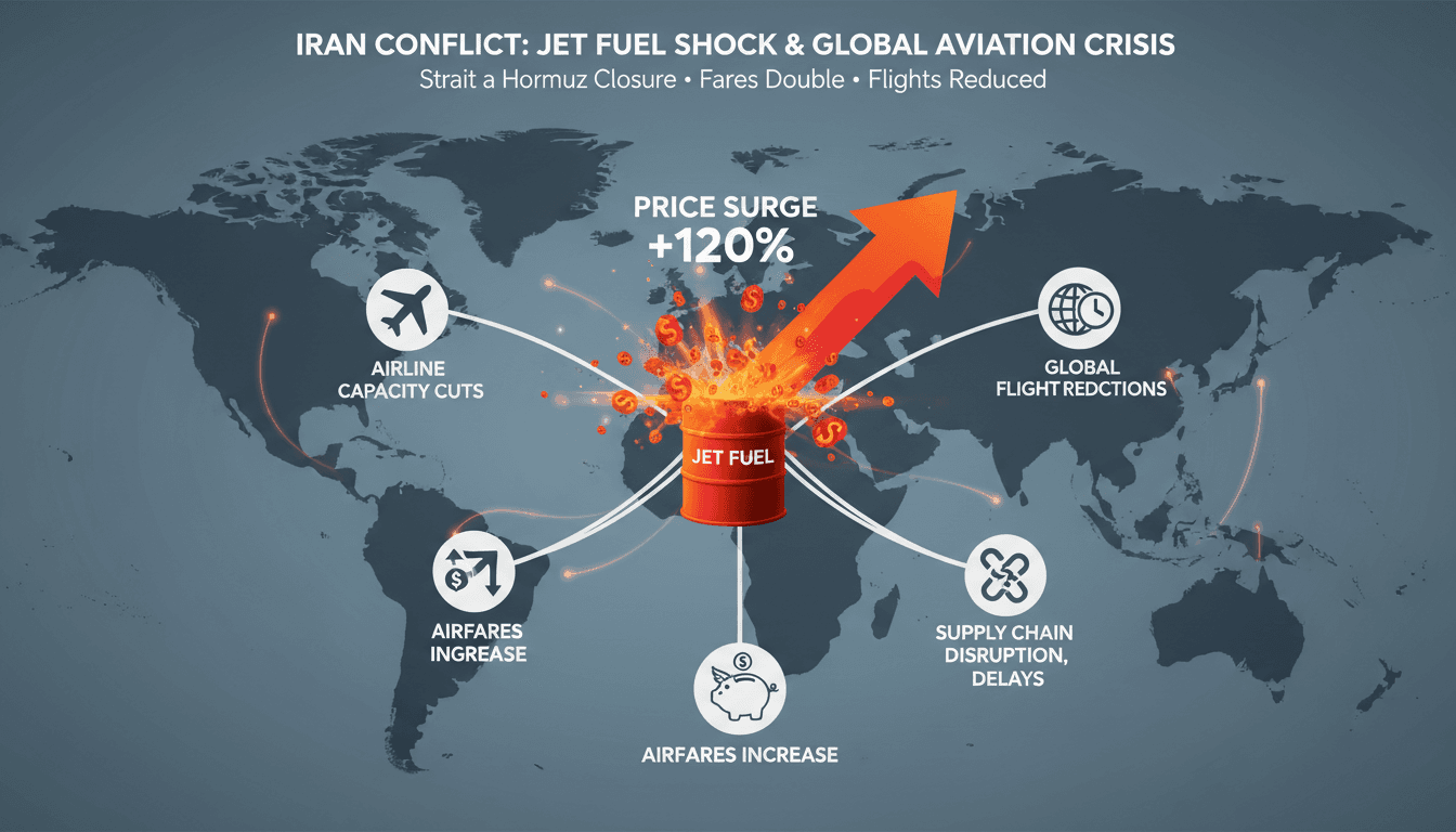 Iran War Causes Jet Fuel Prices to Surge and Aviation Capacity Cuts Globally
