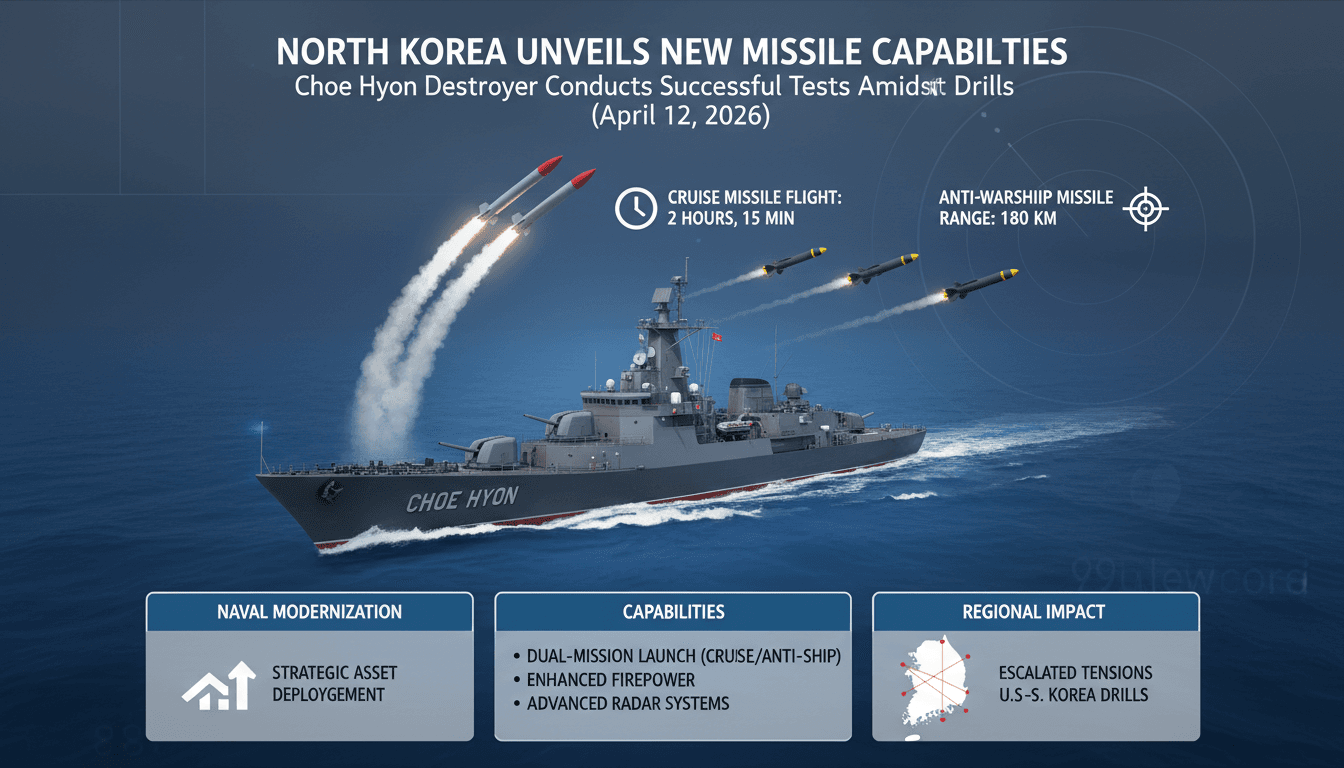 North Korea Conducts Successful Missile Tests from New Destroyer