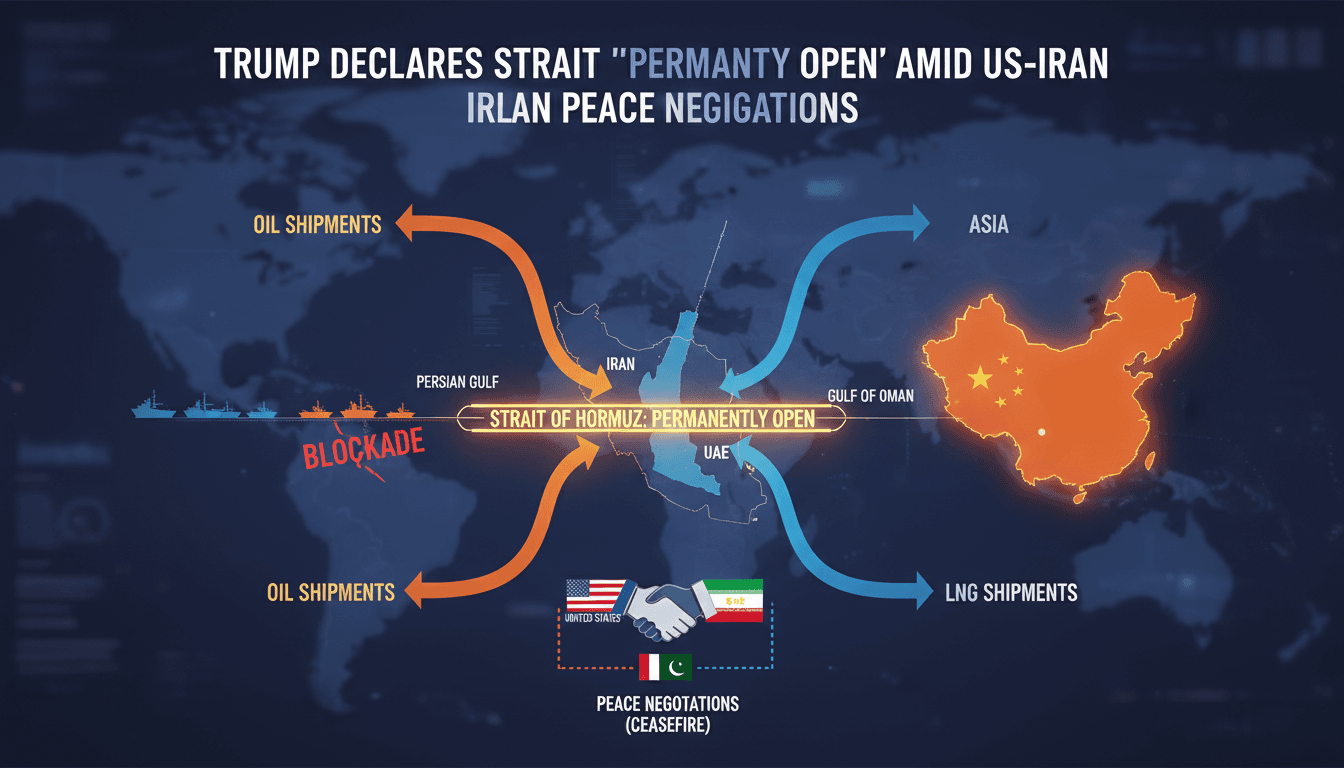 Trump Declares Strait of Hormuz 'Permanently Open' Amid US-Iran Peace Negotiations