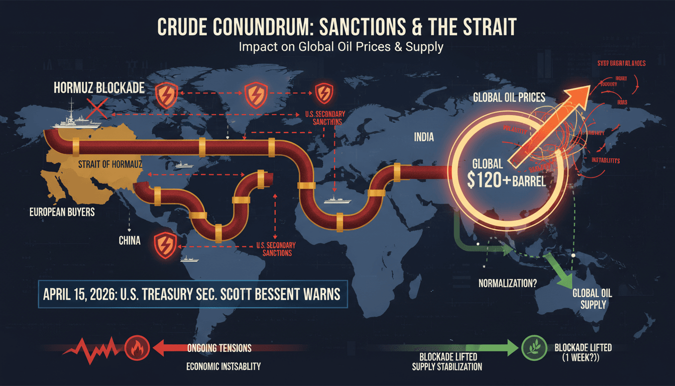 U.S. Treasury Secretary Warns of Secondary Sanctions on Iranian Oil Buyers Amid Hormuz Blockade