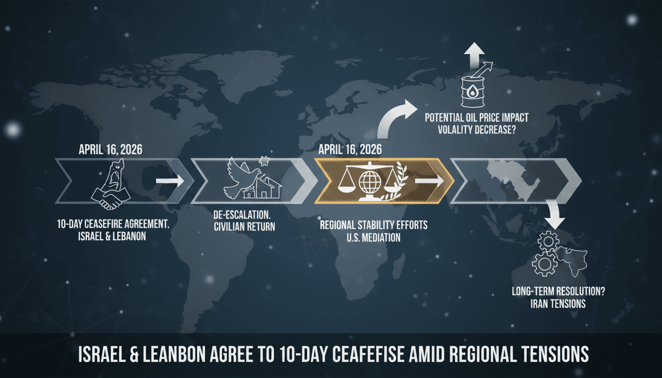 Israel and Lebanon Agree to 10-Day Ceasefire Amid Regional Tensions