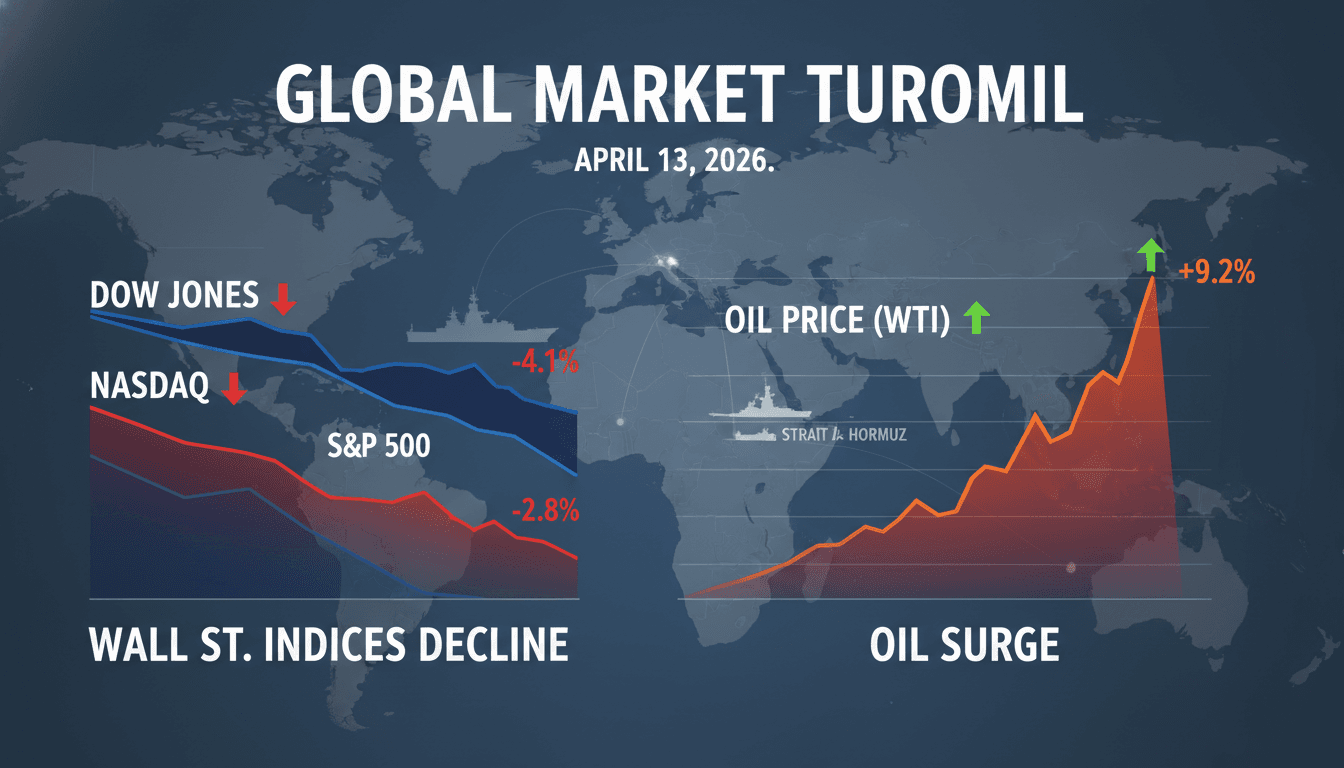Wall Street Indices Decline Following U.S. Naval Blockade Announcement in Strait of Hormuz