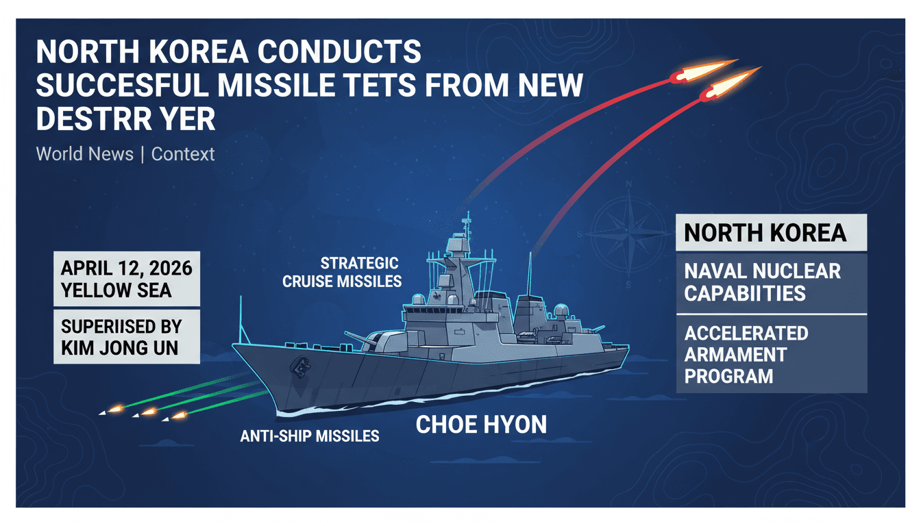 North Korea Conducts Successful Missile Tests from New Destroyer
