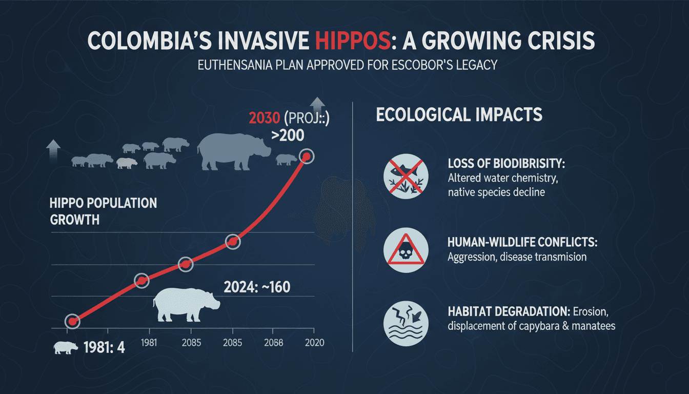 Colombia to Euthanize 80 Invasive Hippos Descended from Pablo Escobar's Zoo