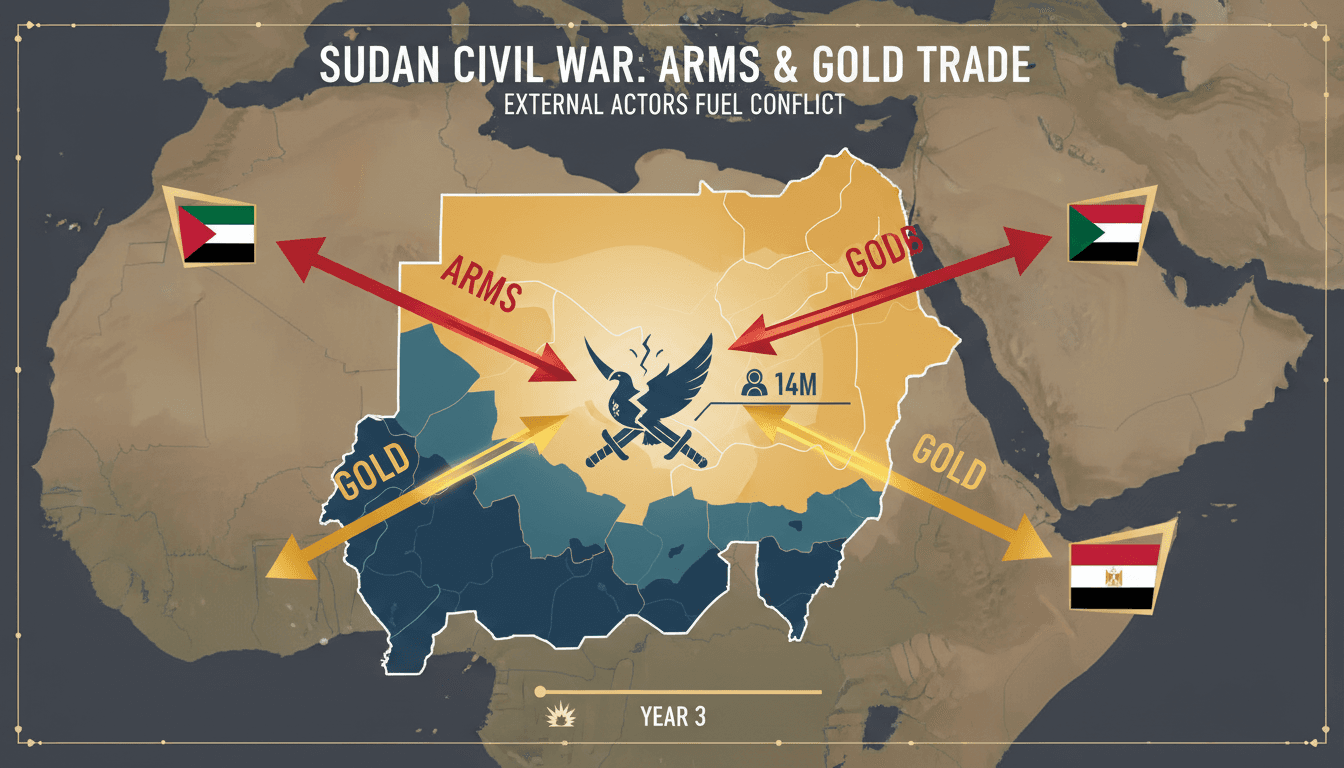 External actors exacerbate Sudan's civil war through arms and gold trade