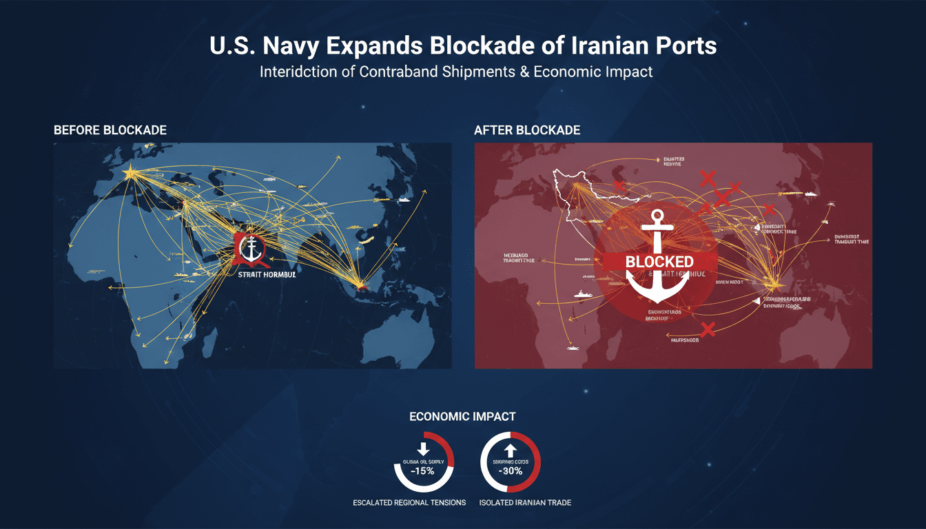 U.S. Navy Expands Naval Blockade of Iranian Ports to Interdict Contraband Shipments
