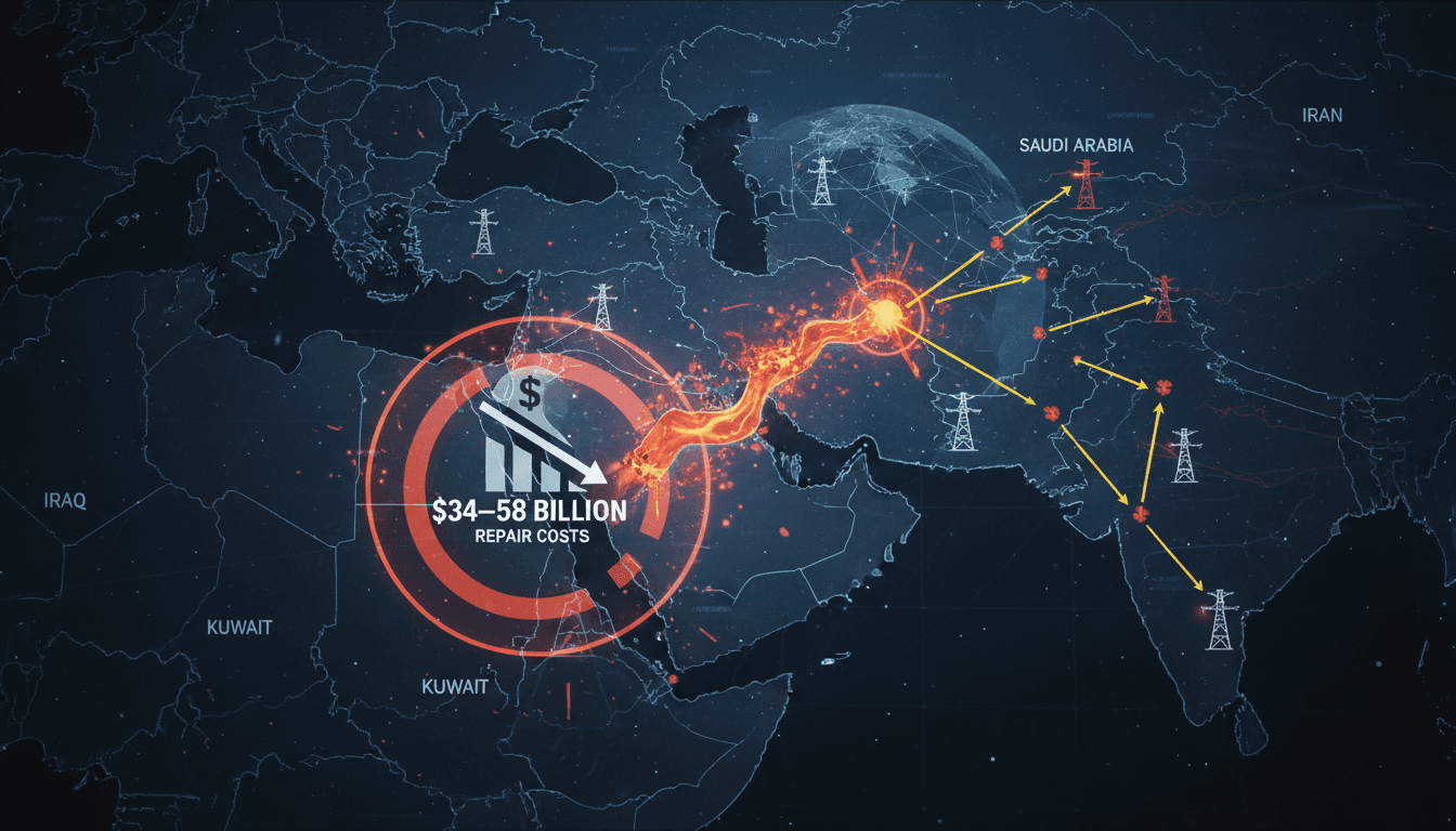 Repair Costs for Middle East Energy Infrastructure Estimated at $34–58 Billion Following 2026 Iran War