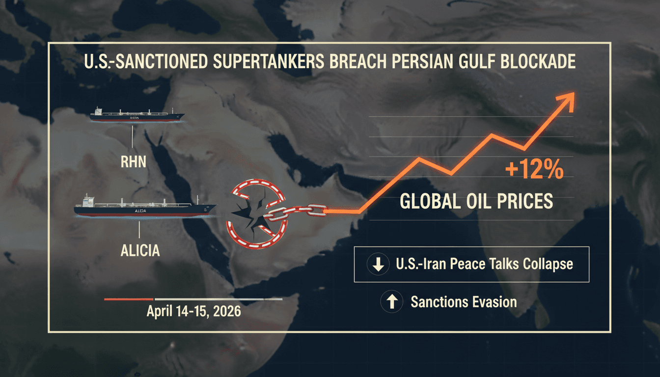 U.S.-sanctioned supertankers breach naval blockade to enter Persian Gulf