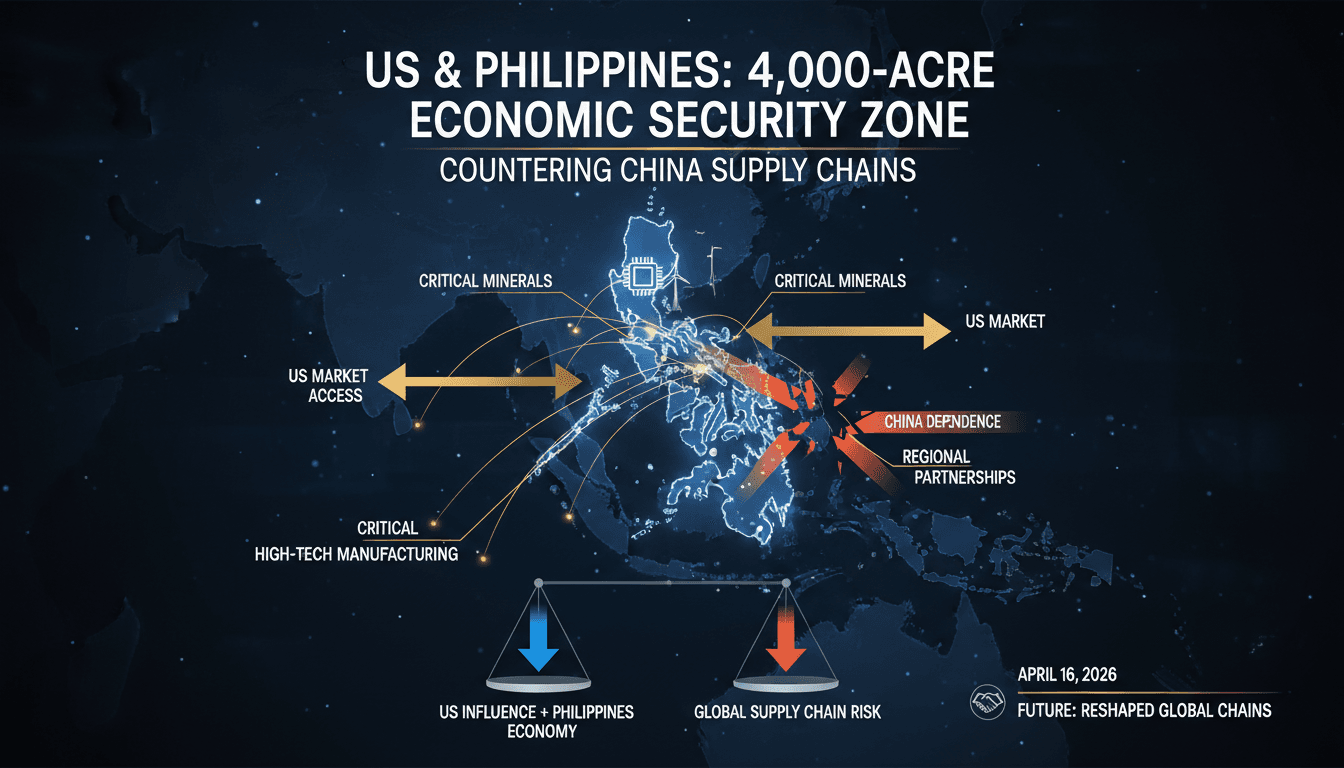United States and Philippines Establish 4,000-Acre Economic Security Zone to Counter China Supply Chains