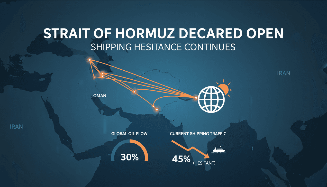 Strait of Hormuz Declared Open Amid Ongoing Shipping Hesitance