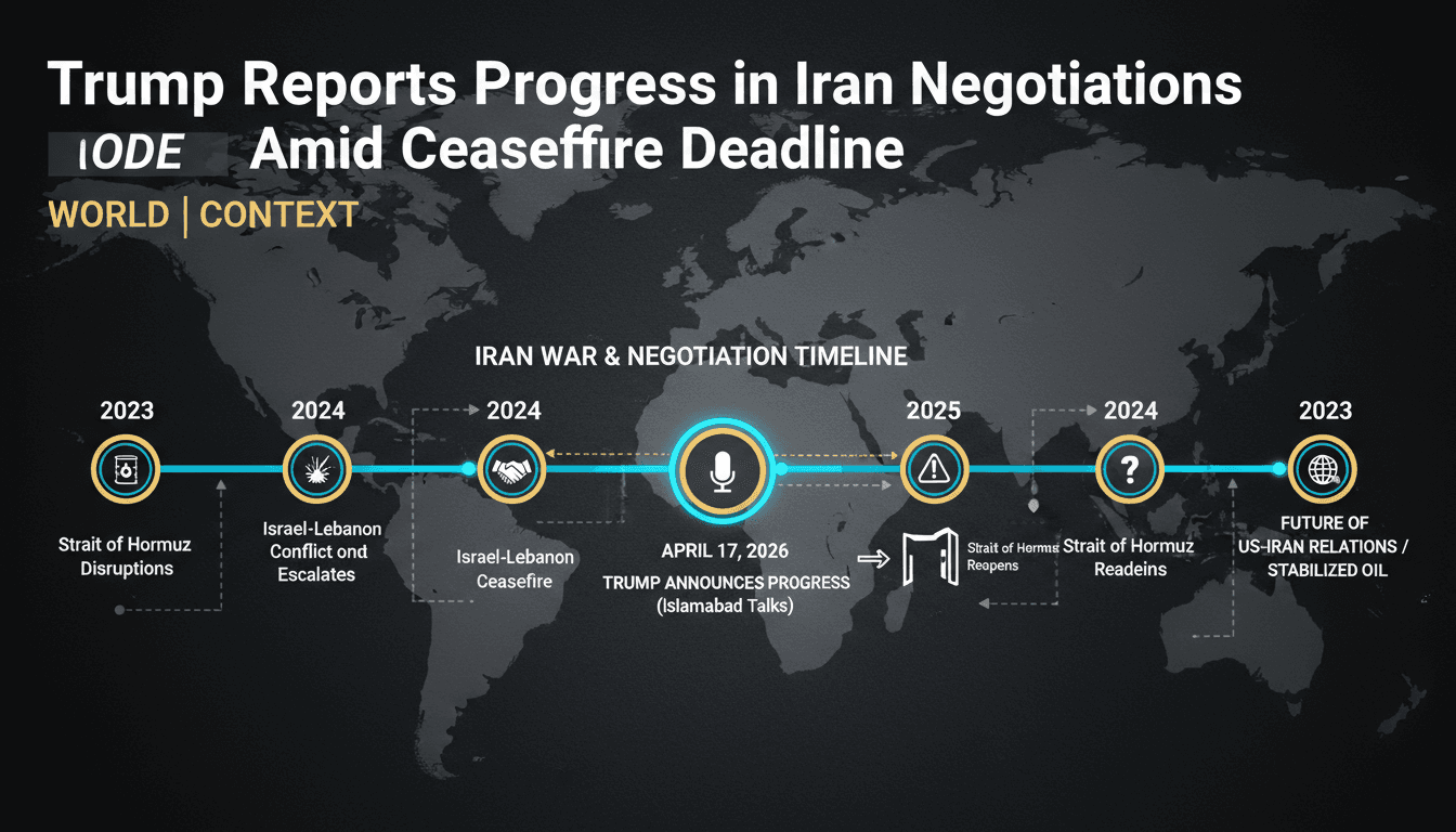 Trump Reports Progress in Iran Negotiations Amid Ceasefire Deadline