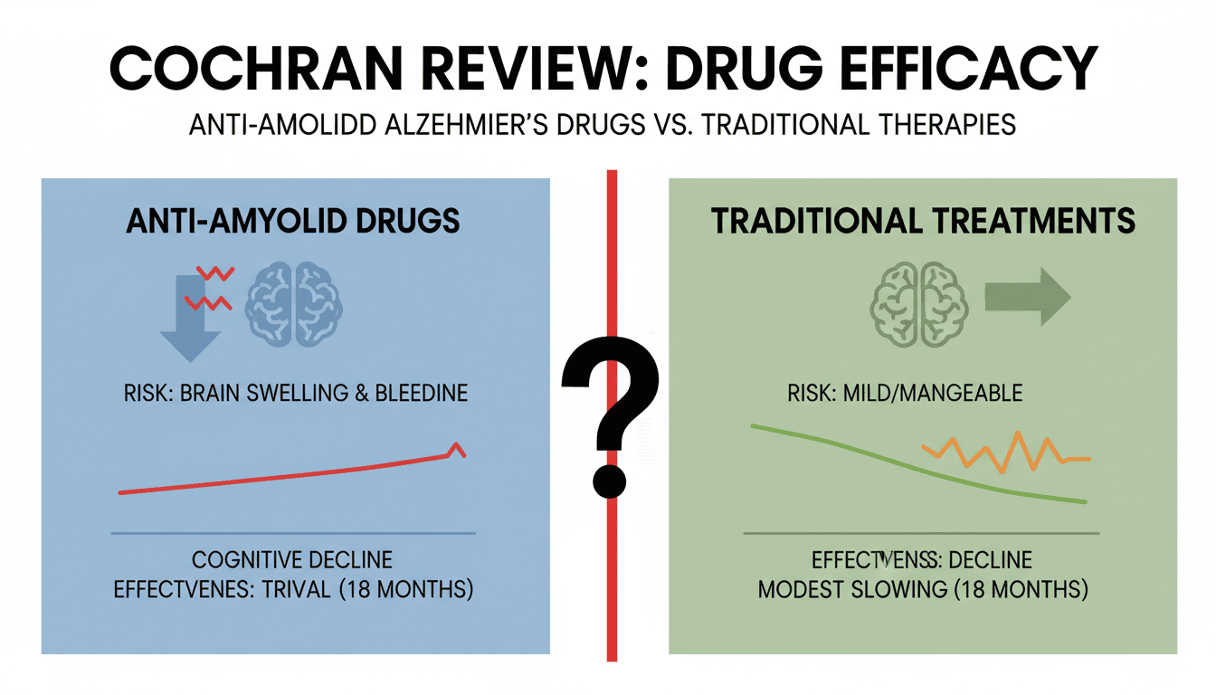 Cochrane Review Finds Anti-Amyloid Alzheimer's Drugs Ineffective for Cognitive Decline