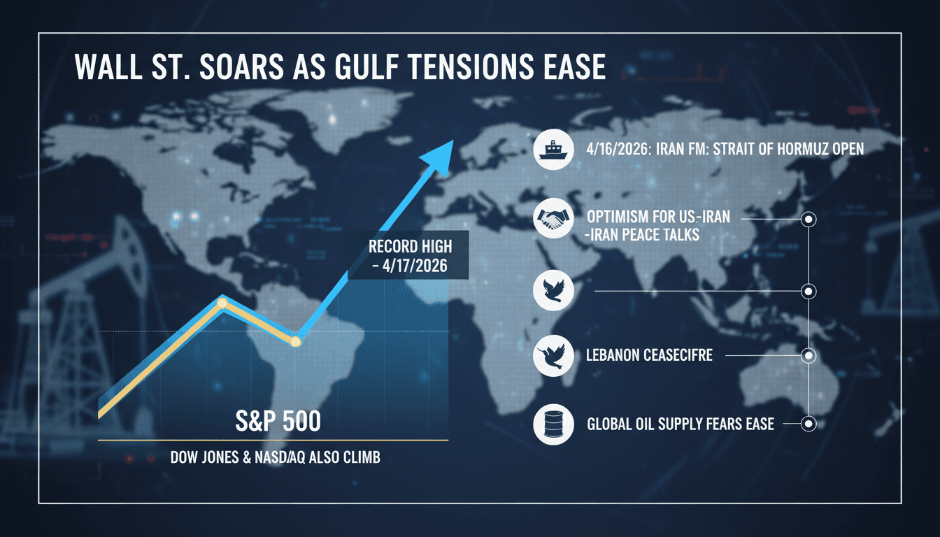 Wall Street Indexes Hit Record Highs as Strait of Hormuz Reopens