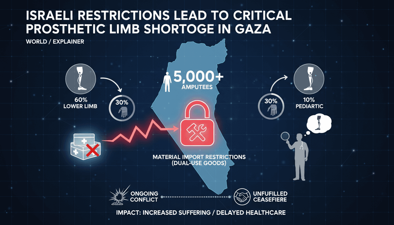 Israeli Restrictions Lead to Critical Prosthetic Limb Shortage for Amputees in Gaza