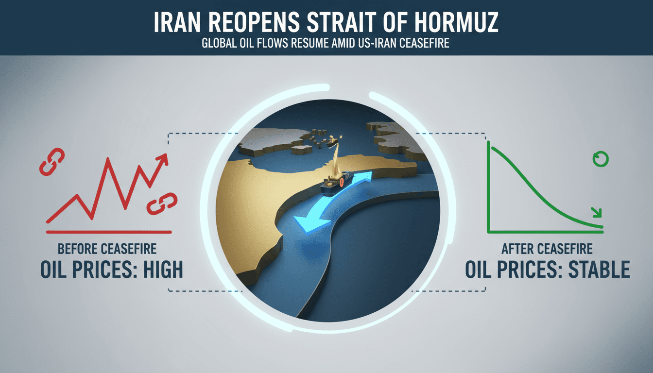Iran Reopens Strait of Hormuz to Commercial Shipping Amid US-Iran Ceasefire