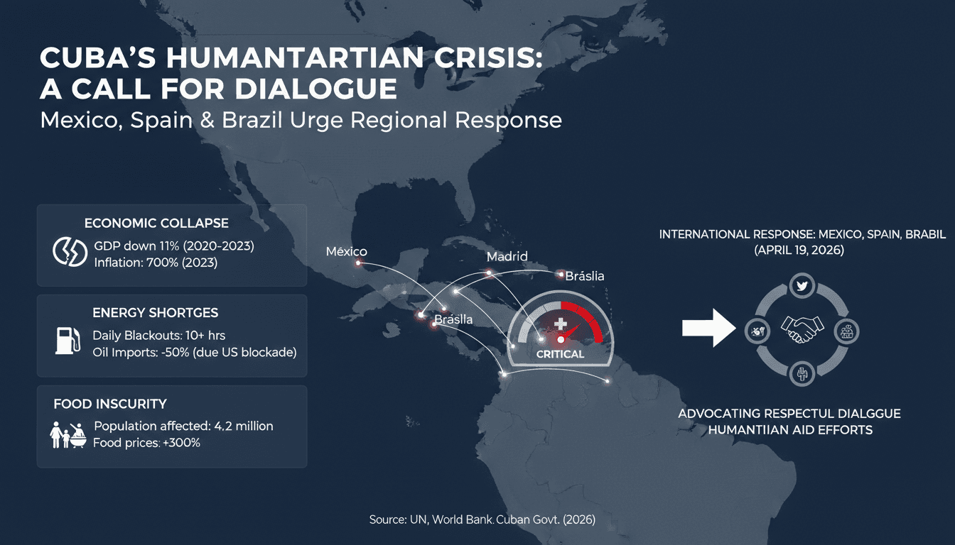 Mexico, Spain, and Brazil Call for Dialogue to Address Cuba's Humanitarian Crisis