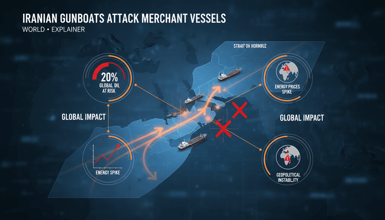 Iranian Gunboats Attack Merchant Vessels in Strait of Hormuz Amid US Blockade