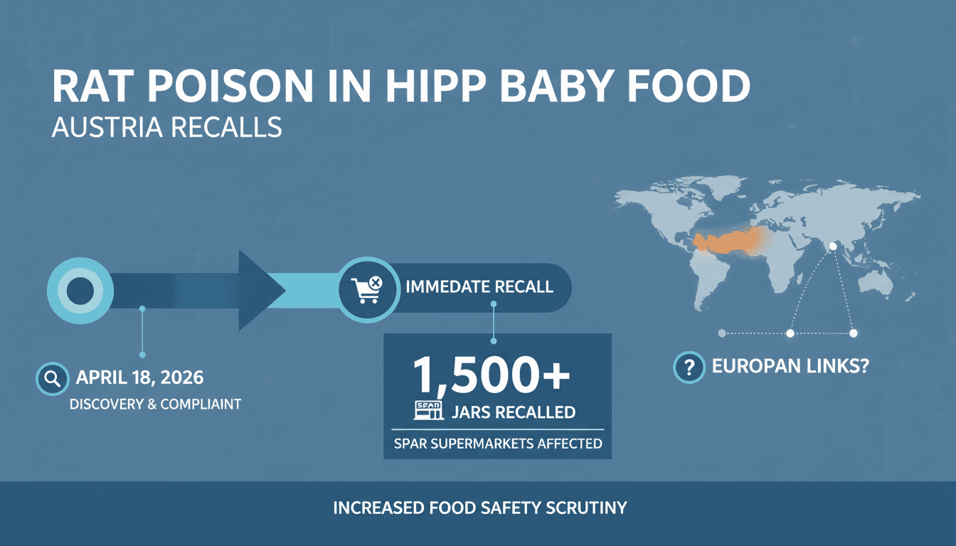 Rat poison found in HiPP baby food jar prompts nationwide recall in Austria