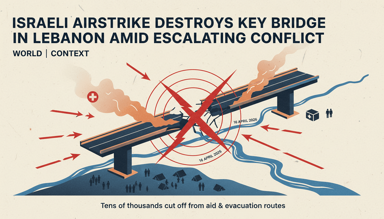 Israeli Airstrike Destroys Key Bridge in Lebanon Amid Escalating Conflict
