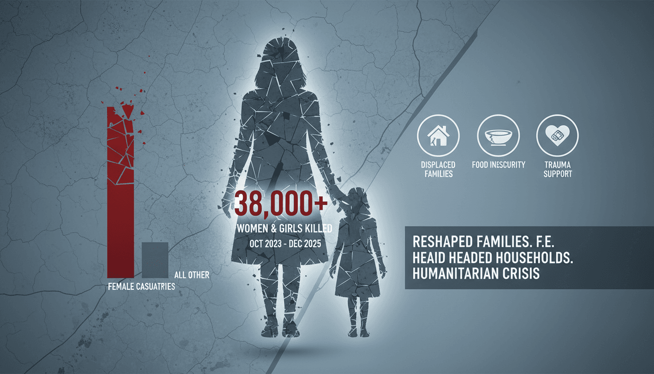 UN Women Reports Over 38,000 Women and Girls Killed in Gaza War from October 2023 to December 2025