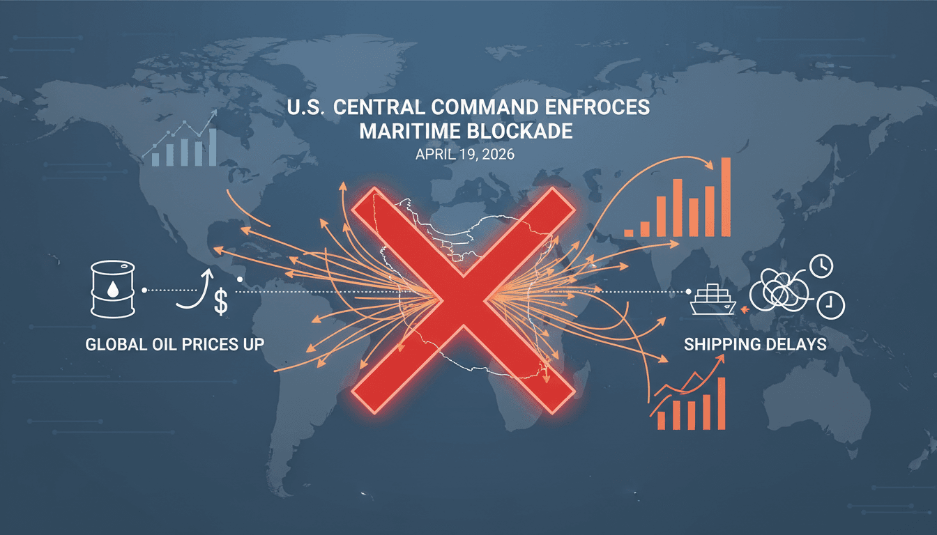 U.S. Central Command Enforces Total Maritime Trade Blockade on Iran