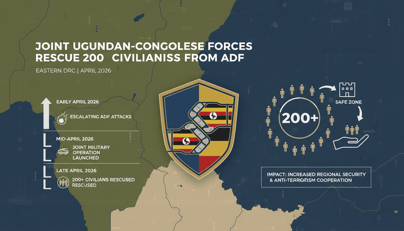 Joint Ugandan-Congolese Forces Rescue 200 Civilians from ADF in Eastern DRC