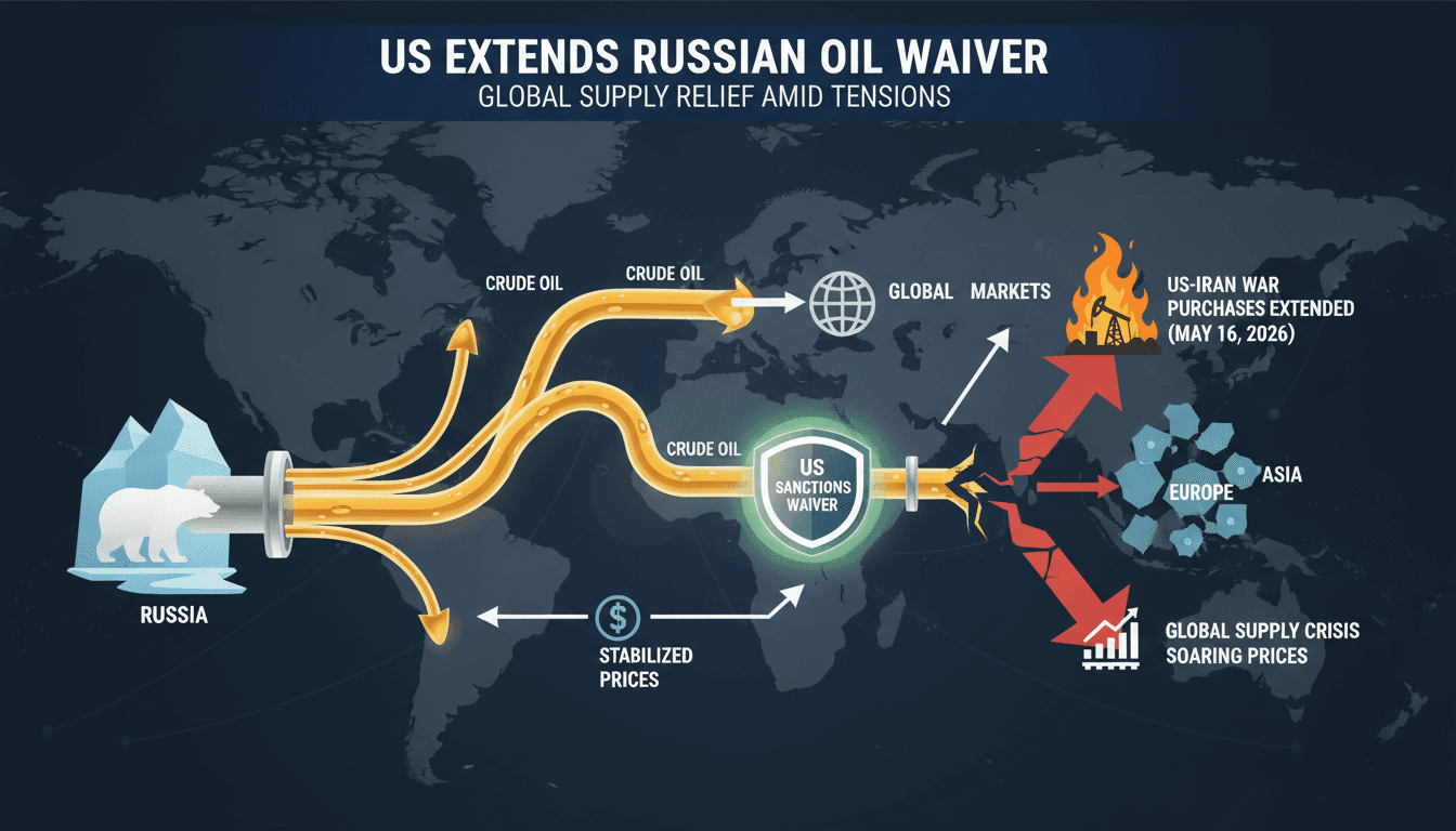 US Extends Sanctions Waiver for Russian Oil Purchases Amid Global Supply Crisis