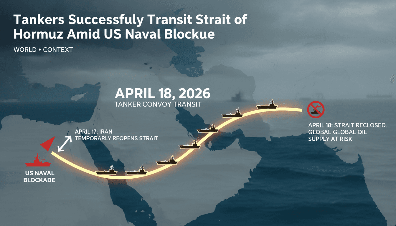 Tankers Successfully Transit Strait of Hormuz Amid US Naval Blockade