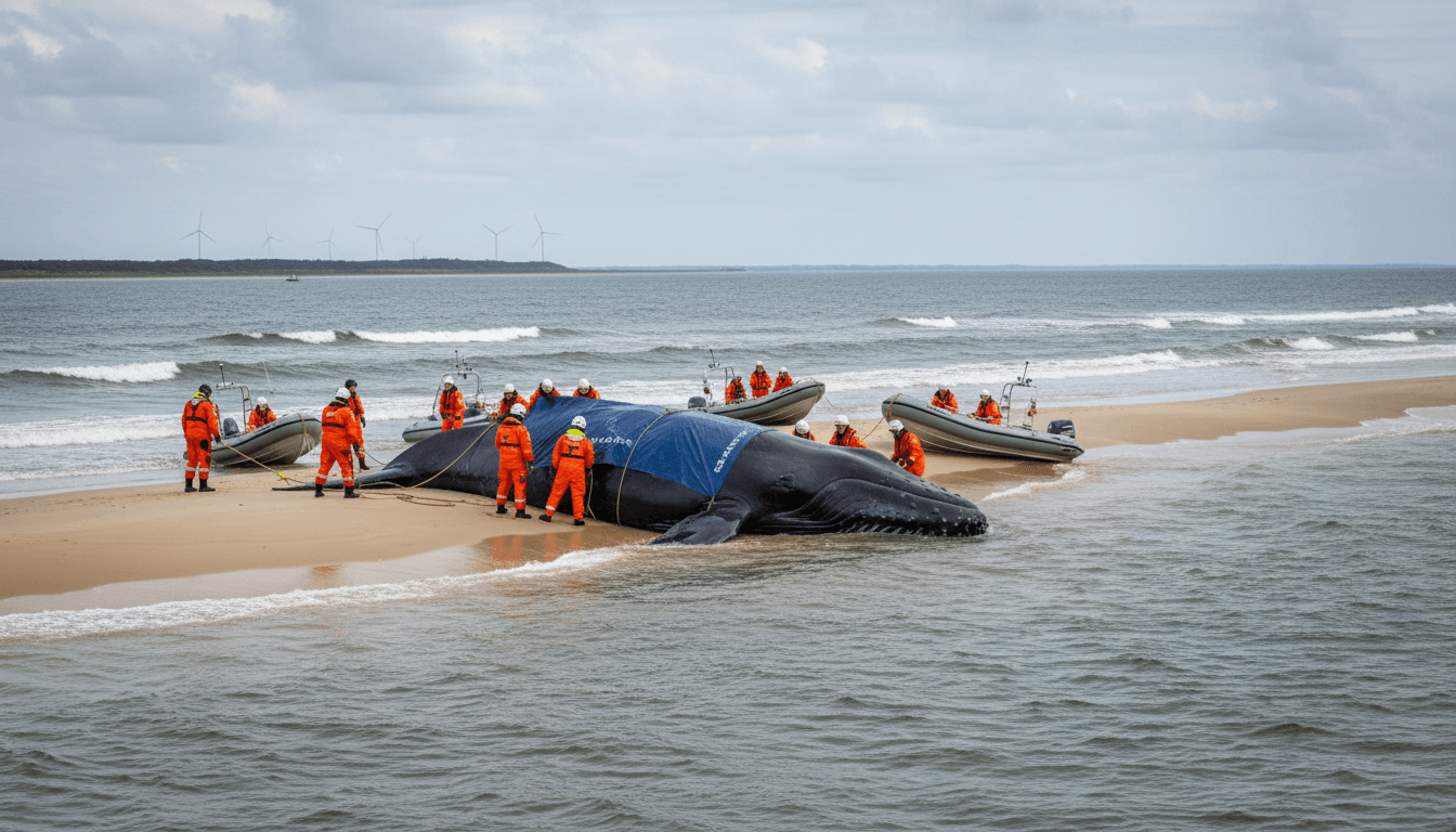 Stranded Humpback Whale Timmy Faces Last-Ditch Rescue Efforts in Germany