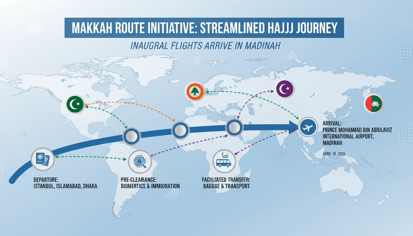 Inaugural Flights of Makkah Route Initiative Arrive in Madinah for Hajj 1447 AH