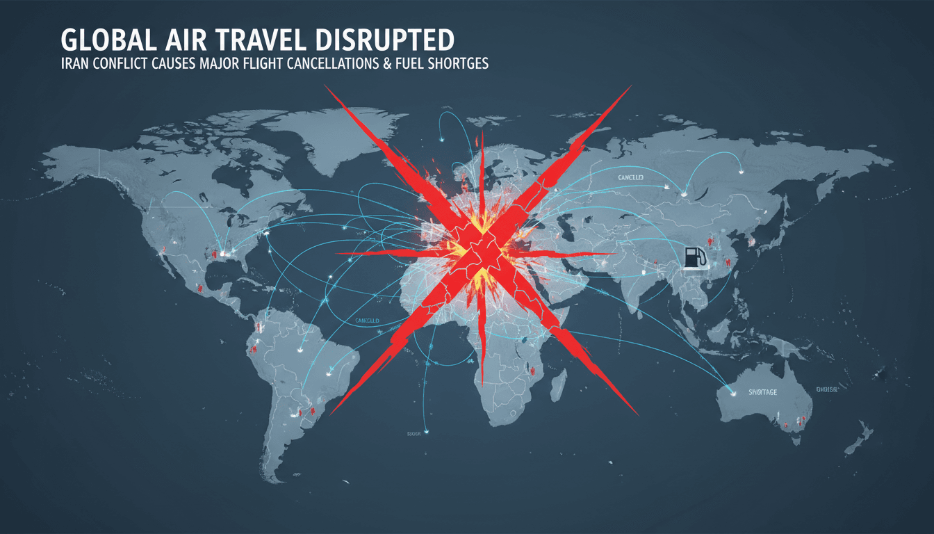 Iran Conflict Causes Major Disruptions in Global Air Travel and Jet Fuel Supply