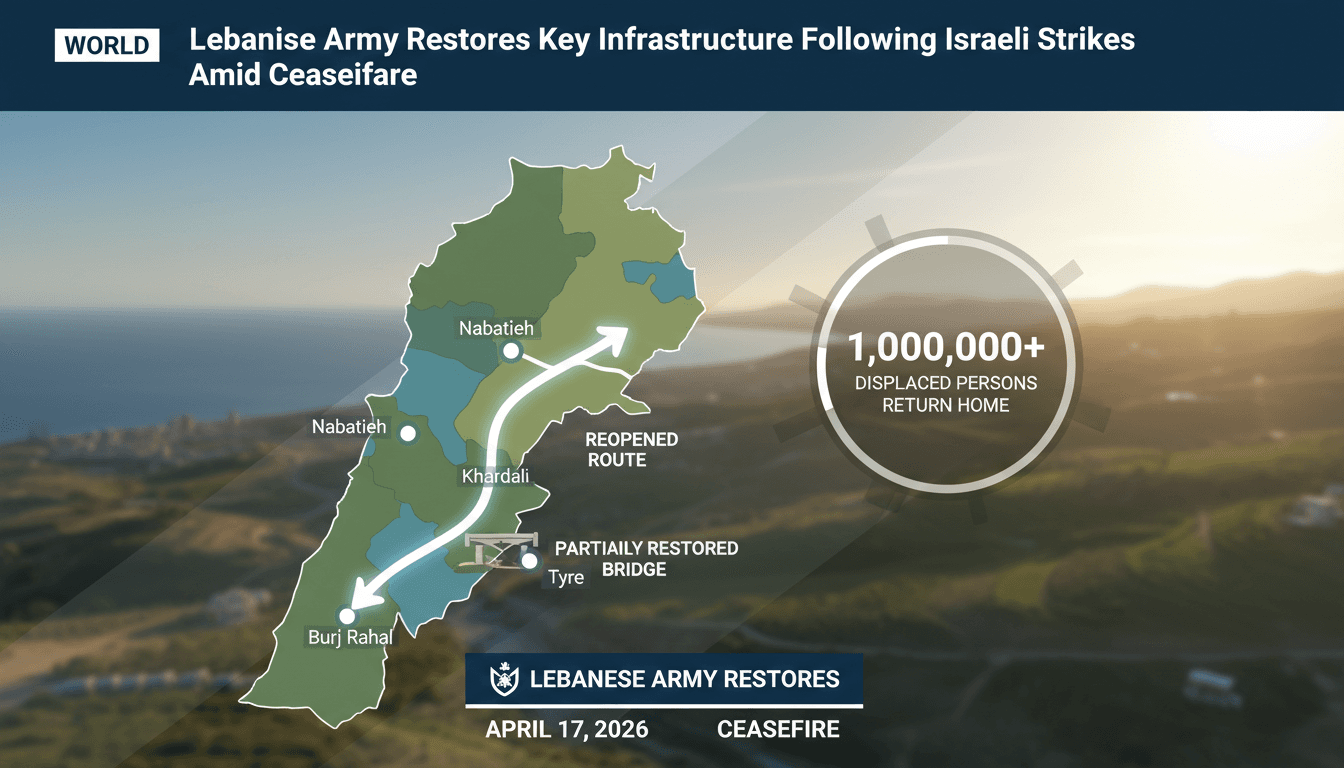 Lebanese Army Restores Key Infrastructure Following Israeli Strikes Amid Ceasefire