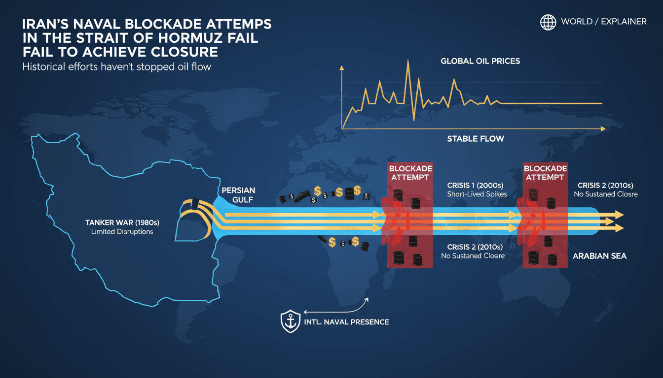 Iran's Historical Naval Blockade Attempts in the Strait of Hormuz Fail to Achieve Closure