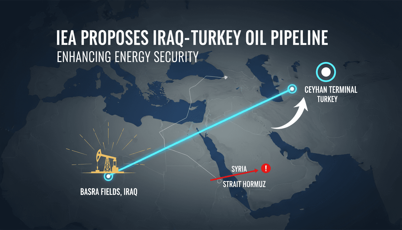 IEA Proposes Iraq-Turkey Oil Pipeline to Enhance Energy Security