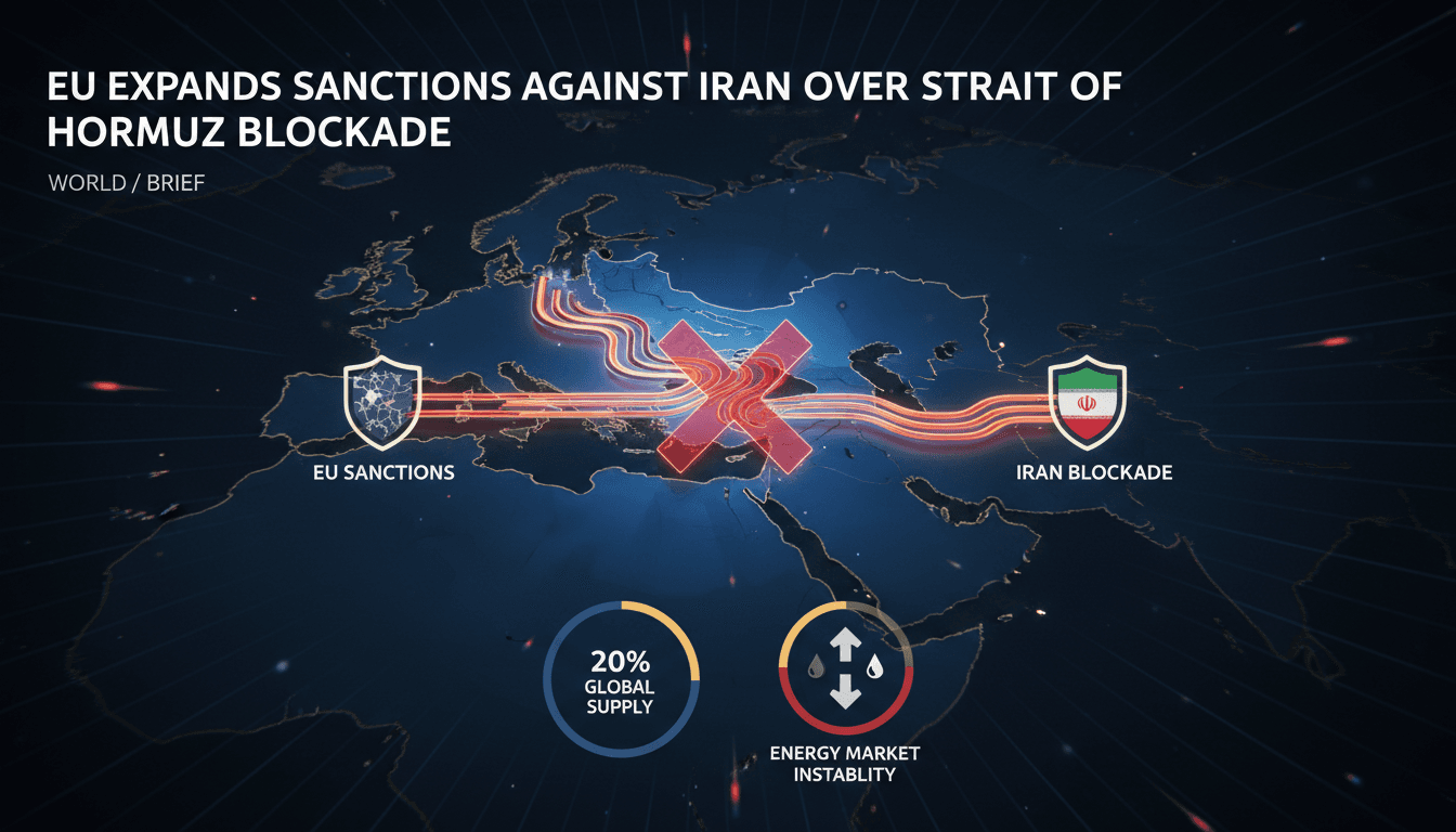 EU Expands Sanctions Against Iran Over Strait of Hormuz Blockage